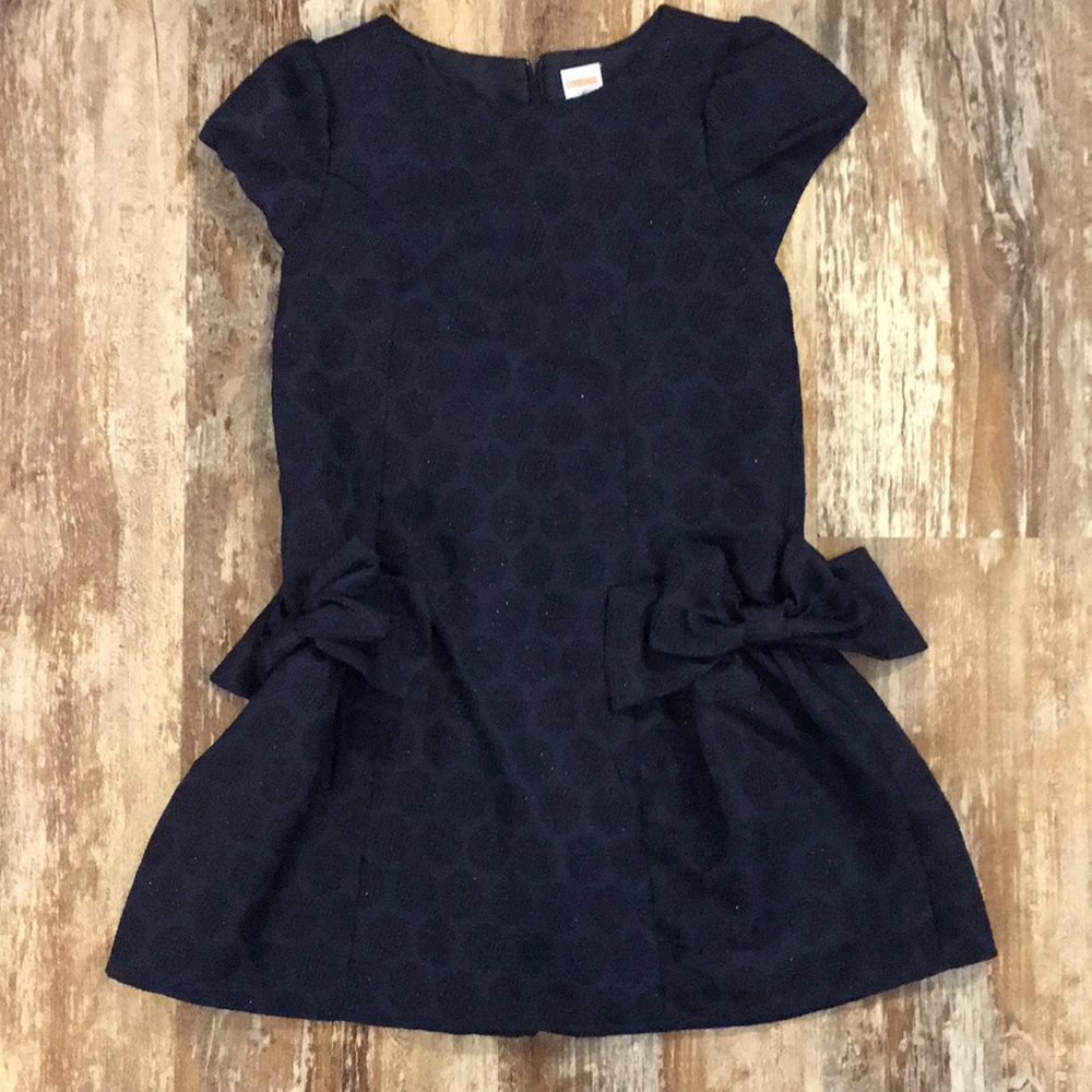 Gymboree Drop Waist Peplum Navy Dress